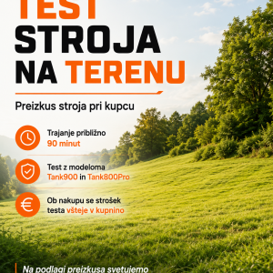 Daljinsko voden mulčer in kosilnica za košnjo visoke trave